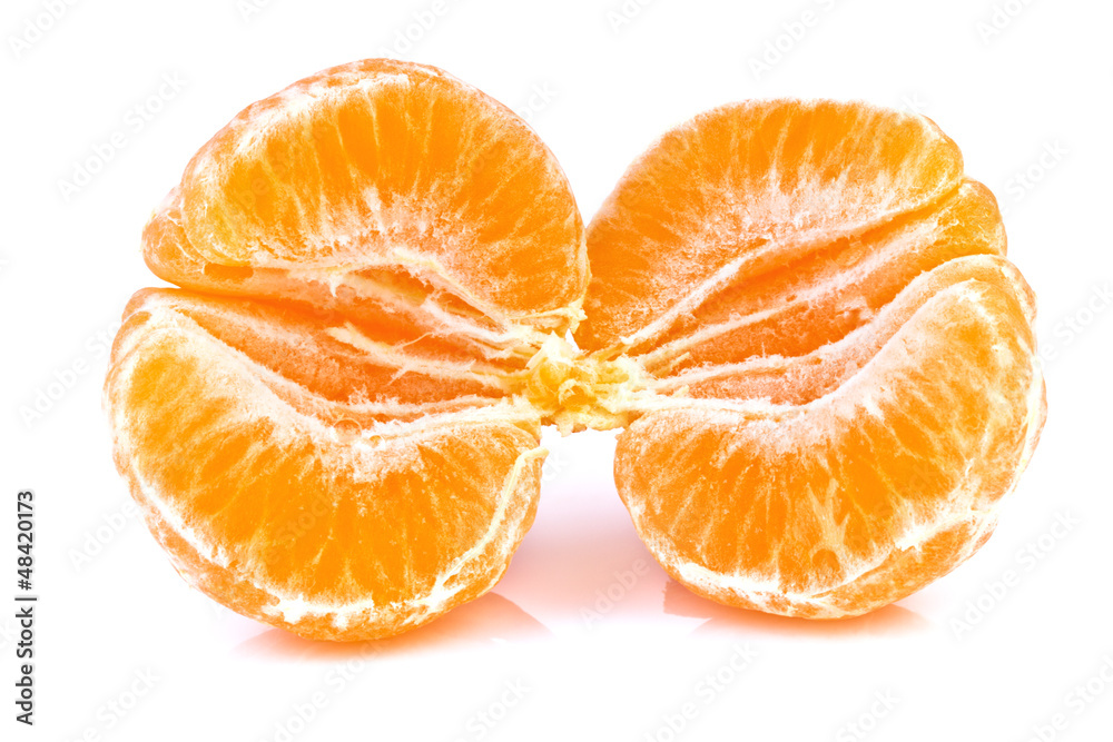 close up of tangerine isolated on white close up of tangerine isolated on white
