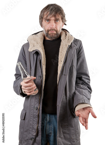 adult man holding bottle