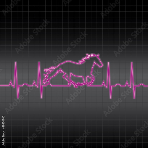 EKG Running horse heartbeat pattern