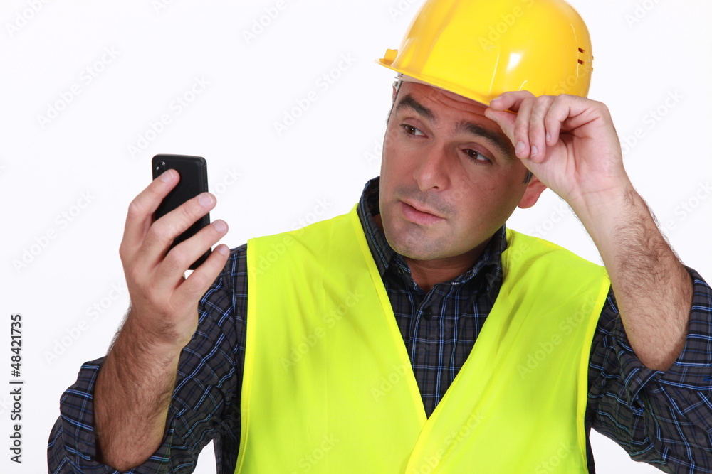 foreman with phone foreman with phone