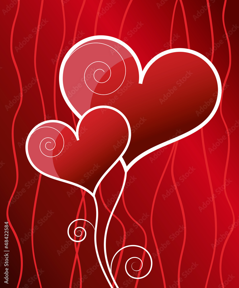 Vector illustration of elegant, stylish, romantic Valentine's Da Vector illustration of elegant, stylish, romantic Valentine's Da