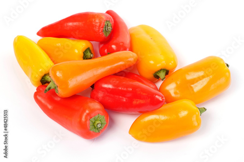 Colorful paprika on white