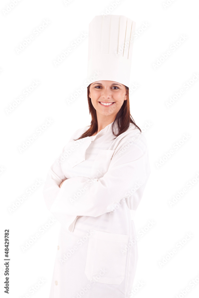 Professional cooker chef over white background Professional cooker chef over white background