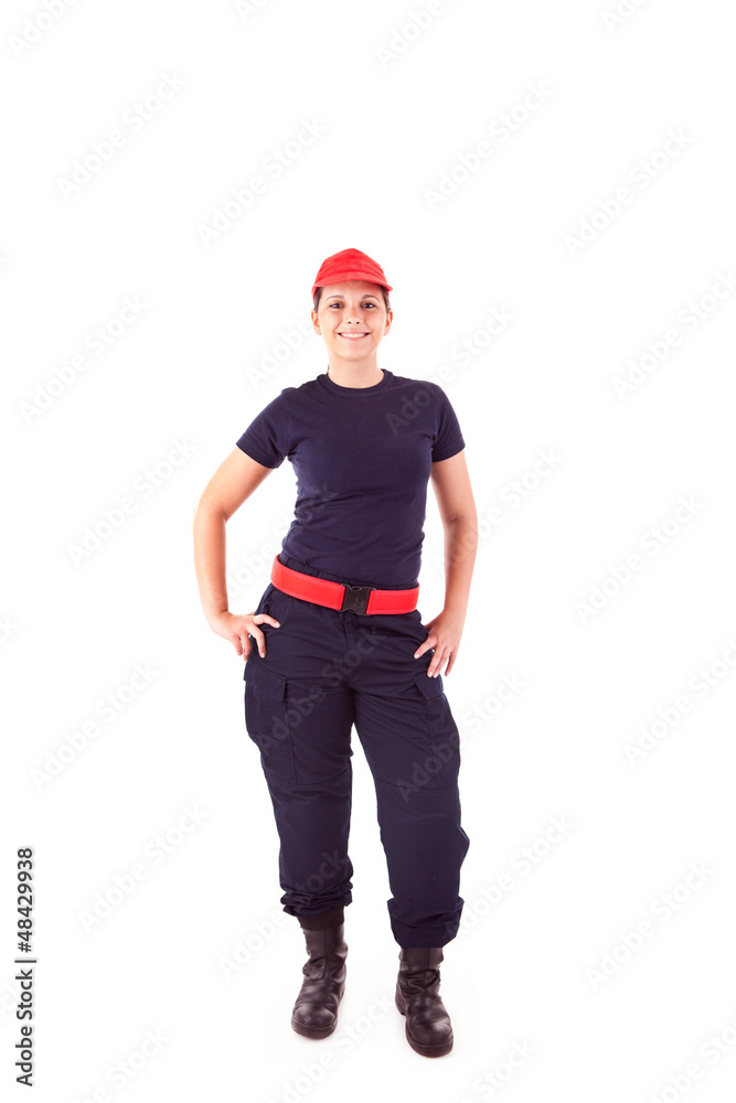 Beautiful woman with professional uniform