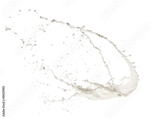 Milk splash, isolated on white background
