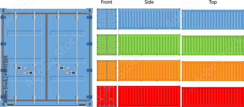 cargo container vector illustration isolated on white