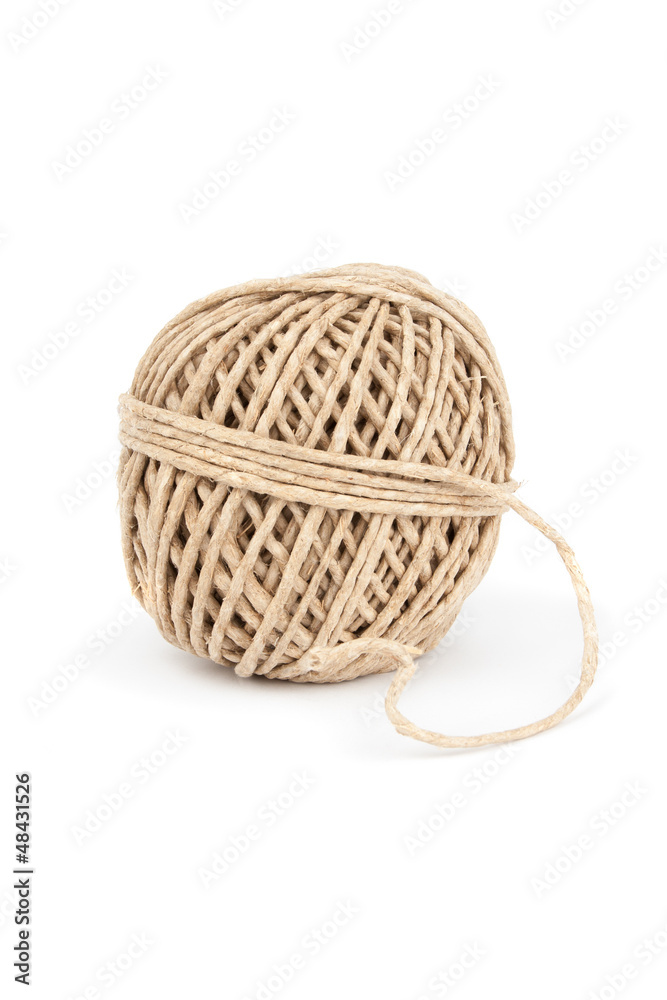Clew of rope isolated on white background Clew of rope isolated on white background