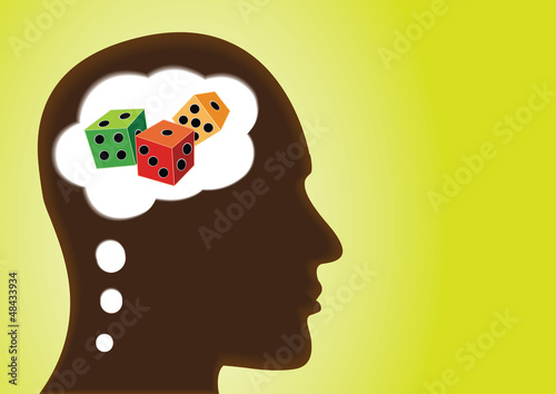 Thinking Head - Risk, Luck, game, Jackpot and gamble