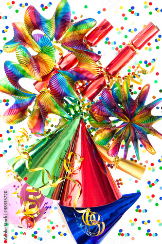 colorful background with carnival party items