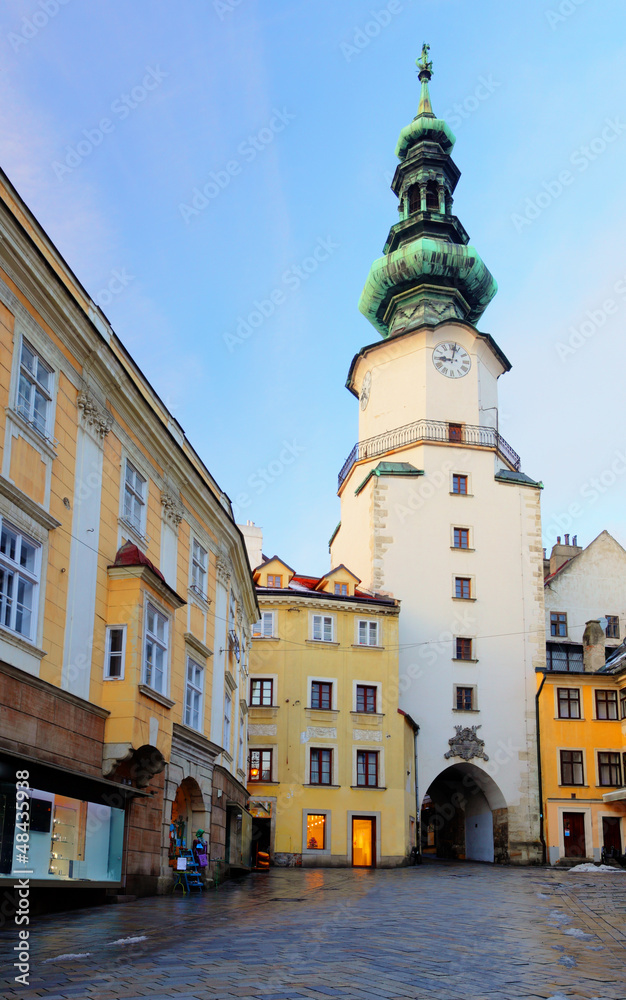 Obraz premium Bratislava - Michael Tower (Michalska Brana), Slovakia. Historic
