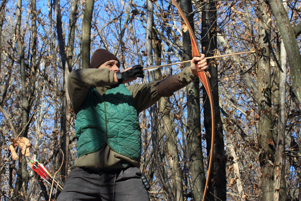 Naklejka premium longbow man
