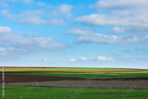 Landscape with land and sky