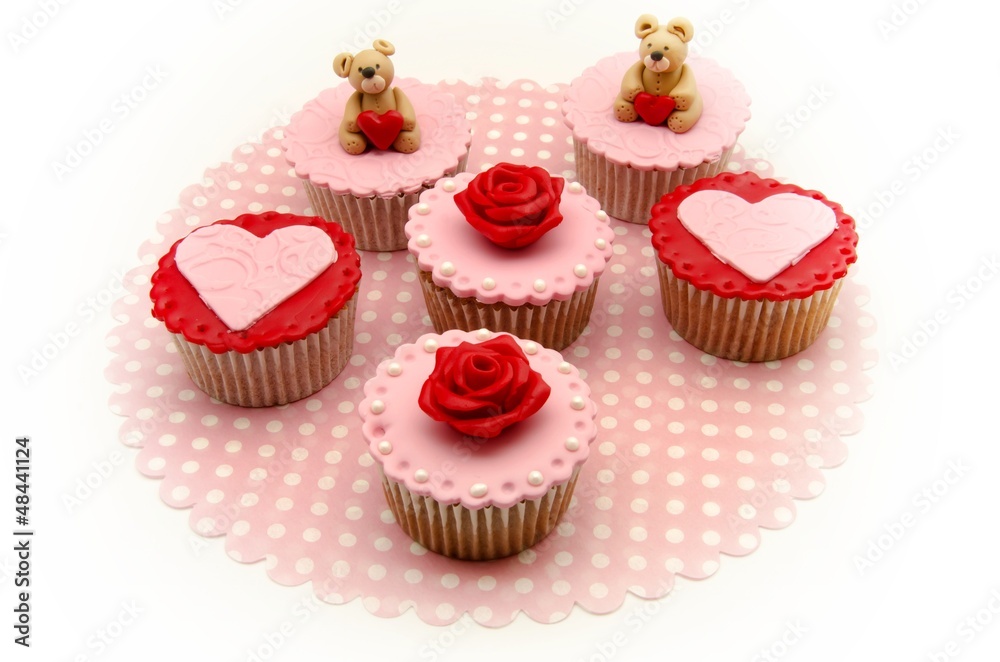 Cupcakes de san valentin