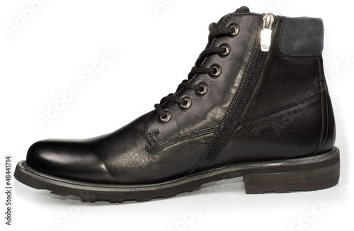 Classical black leather mans boot © kolotype