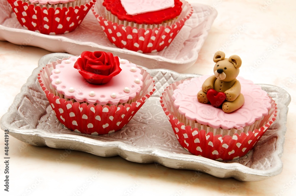 Cupcakes de san valentin