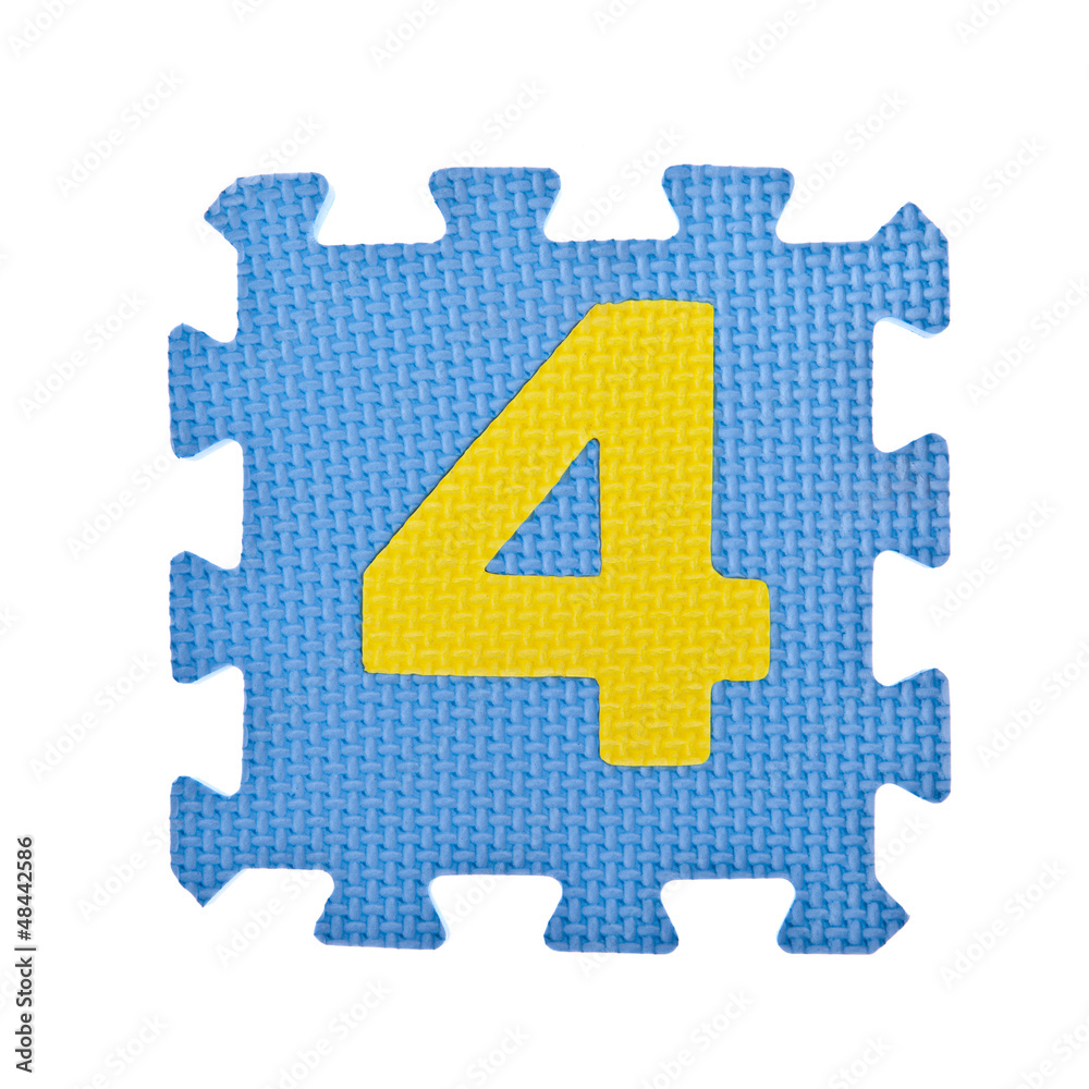 Numeric toy piece isolated on white background Numeric toy piece isolated on white background