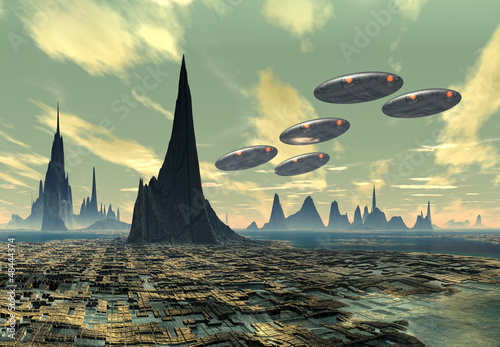 Fototapeta Naklejka Na Ścianę i Meble -  Alien Planet - Computer Artwork
