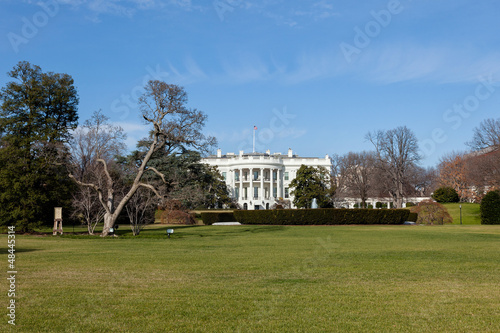 The White House in Washington DC on Sunny Winter Day