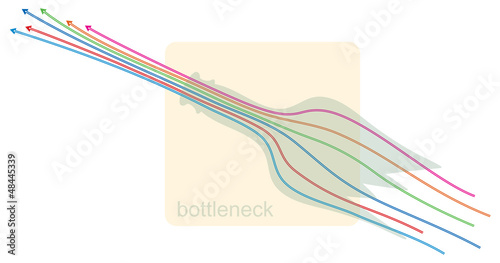 Fotografi flow bottleneck  - concept