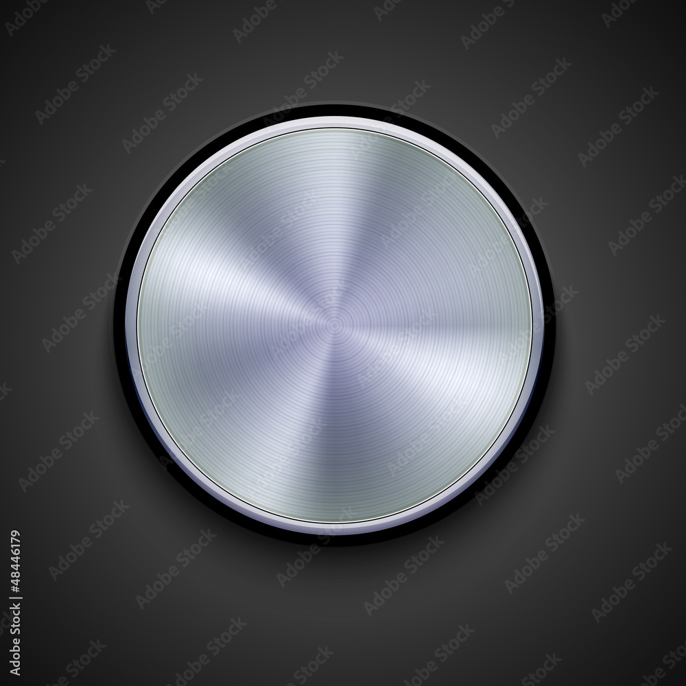 vector metal icon on gray background. Eps10