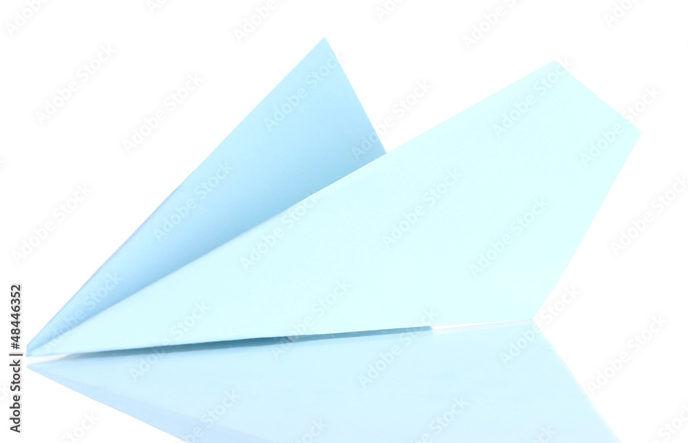 Origami paper airplane isolated on white Origami paper airplane isolated on white