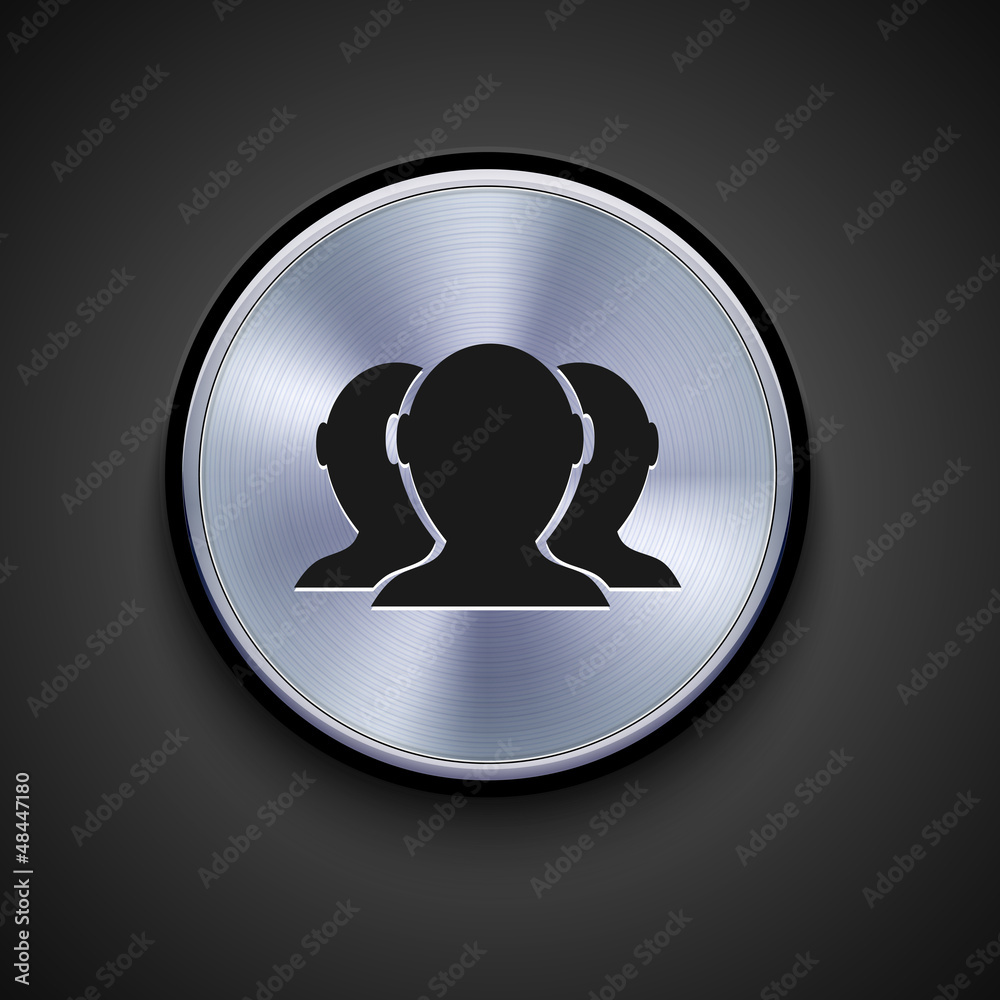 vector metal icon on gray background. Eps10 vector metal icon on gray background. Eps10