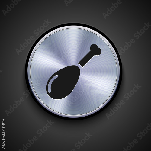 vector metal icon on gray background. Eps10