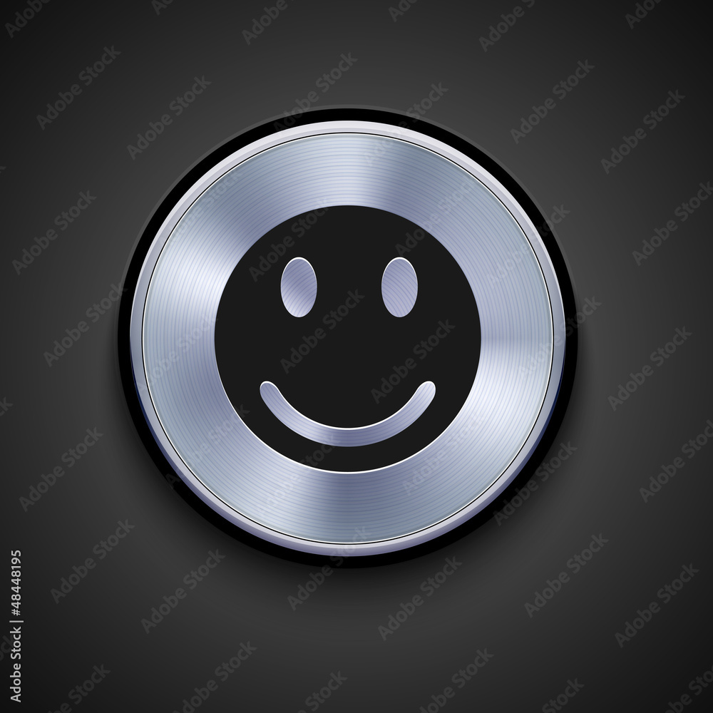 Fototapeta premium vector metal icon on gray background. Eps10