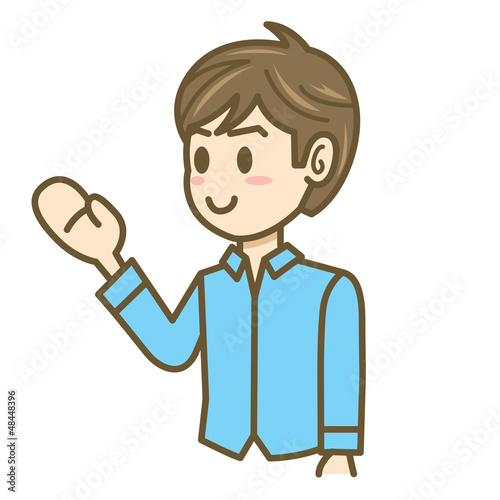 男性　イラスト　上半身　紹介