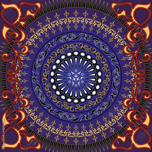 Seamless ornamental wallpaper