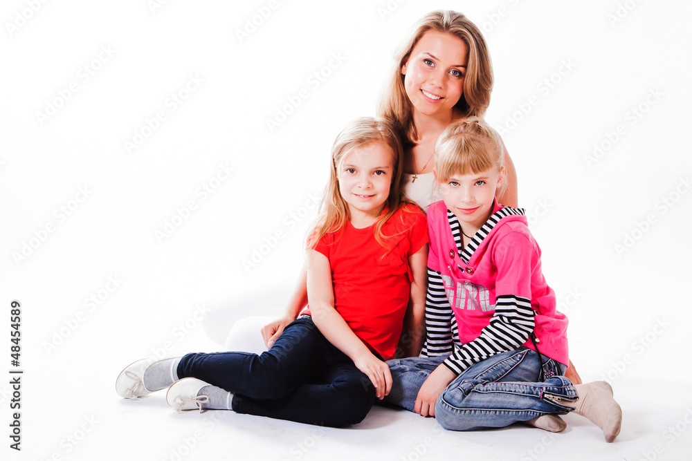 Young and beautiful mother with a beautiful daughter Young and beautiful mother with a beautiful daughter