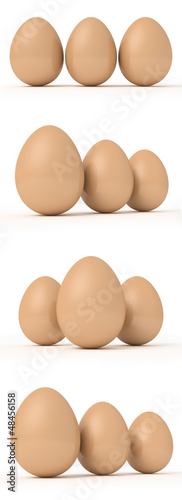 3 Eier - 4 Varianten