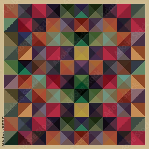 Colorful Triangles Modern Abstract Mosaic Design Pattern