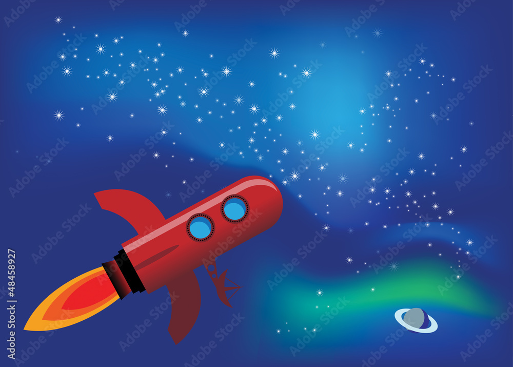 Rocket fly in Space