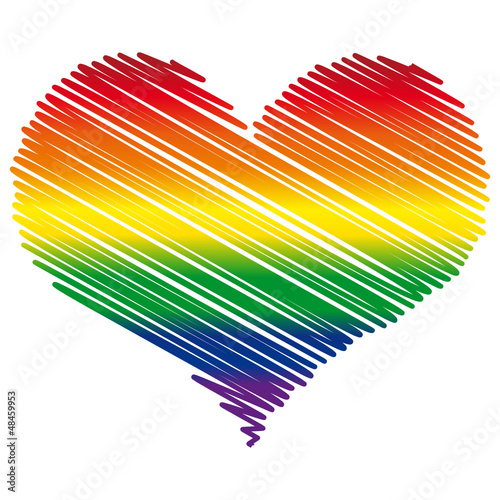 LGBT heart flag. photo