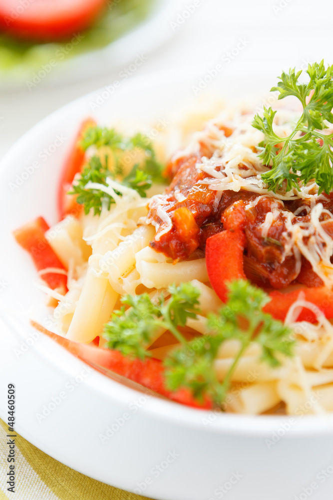 pasta with vegetable sauce