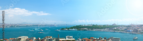 Photo Panoramic view to Istanbul, Turkey.