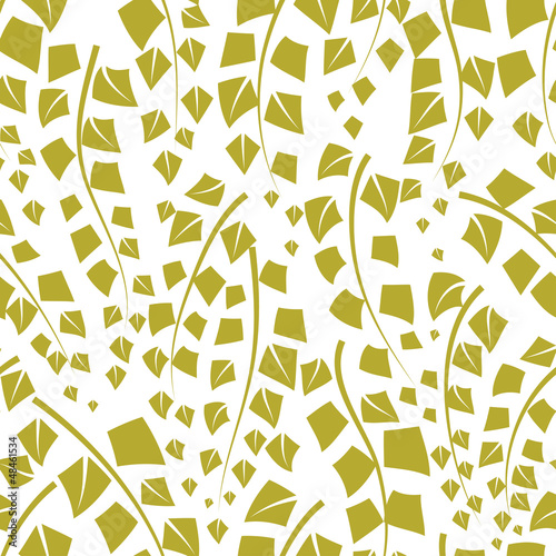 Seamless vector texture with green trees of birch.
