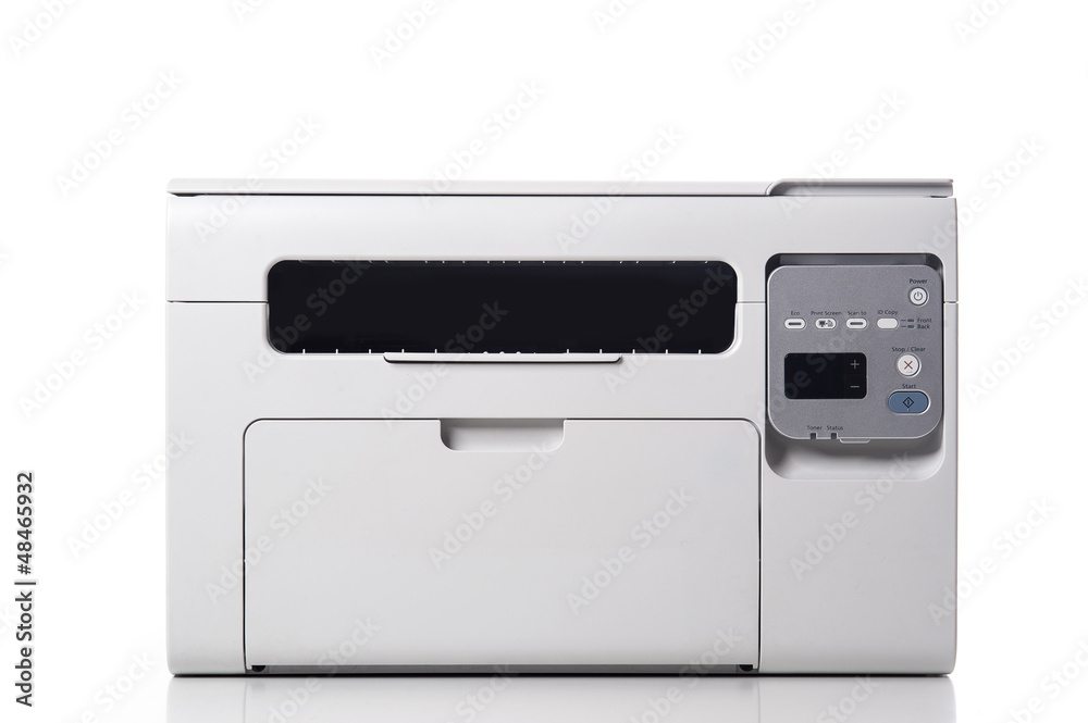 Laser printer isolated on white background. Laser printer isolated on white background.