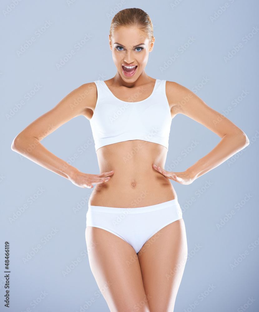 Vivacious woman with a beautiful figure Vivacious woman with a beautiful figure