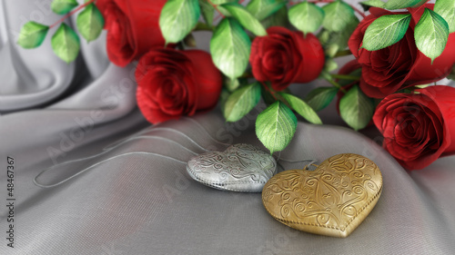 holiday and wedding background with roses