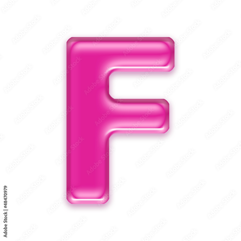 girly letter F - Upper-case 3d font girly letter F - Upper-case 3d font