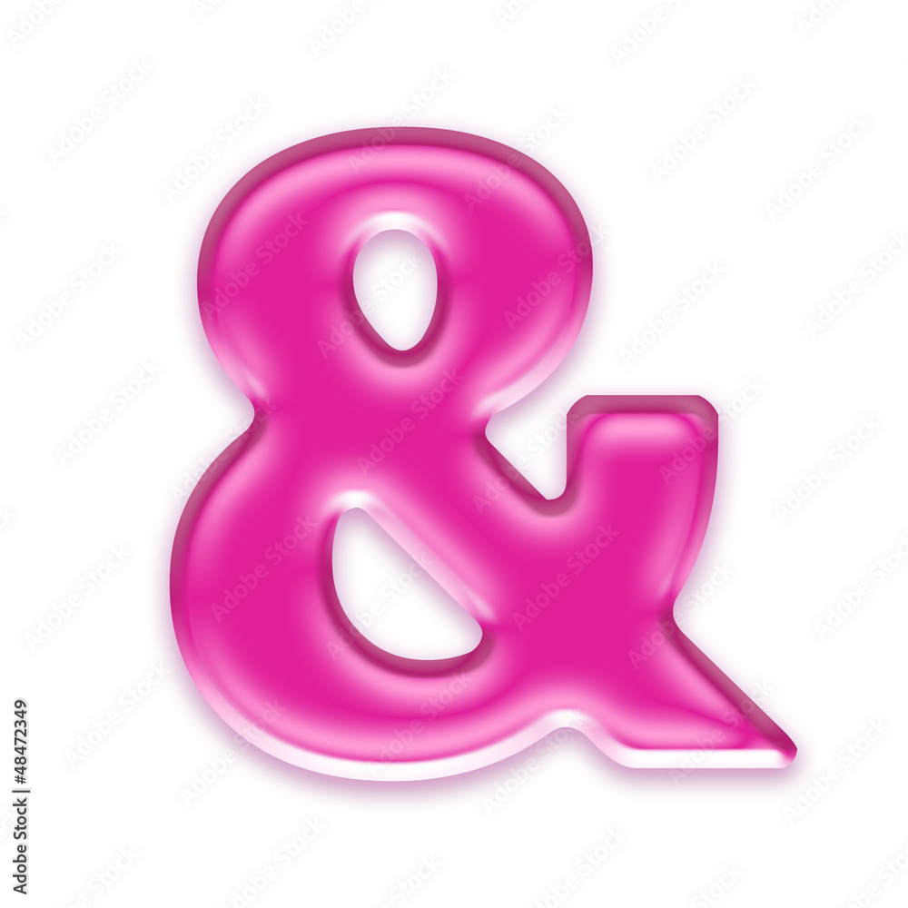 pink jelly sign isolated on white background pink jelly sign isolated on white background