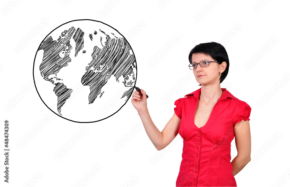 Fototapeta premium drawing earth