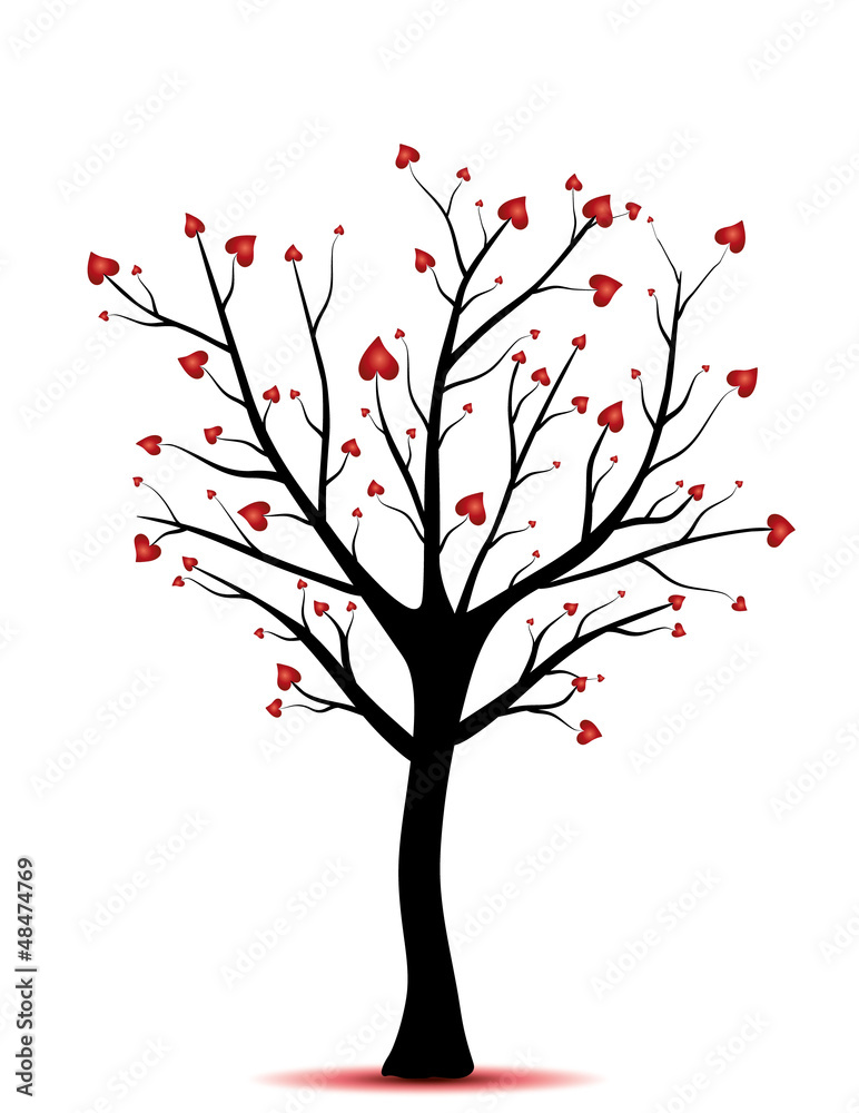 tree with hearts tree with hearts