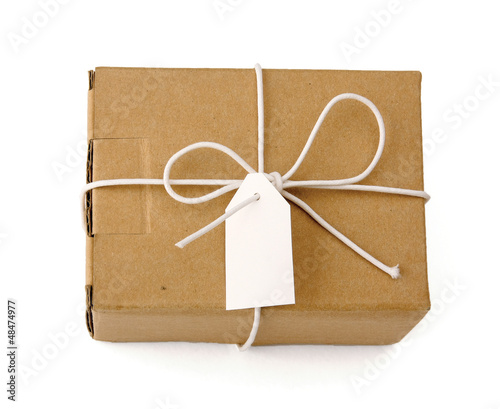 Brown parcel with rope