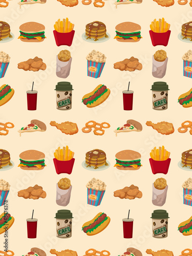 seamless fast food pattern