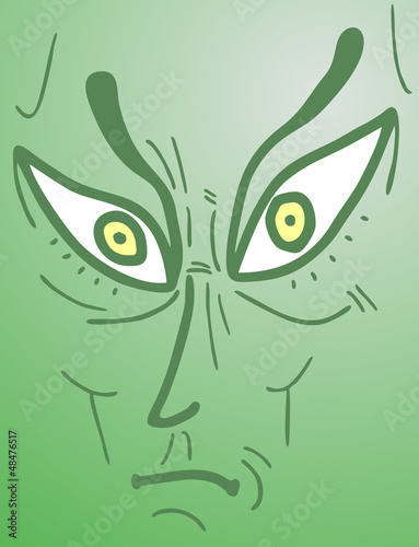 Fototapeta Naklejka Na Ścianę i Meble -  Scary green mask