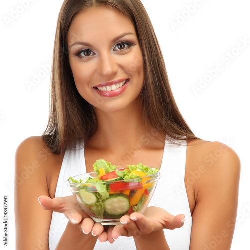 beautiful young woman with ...