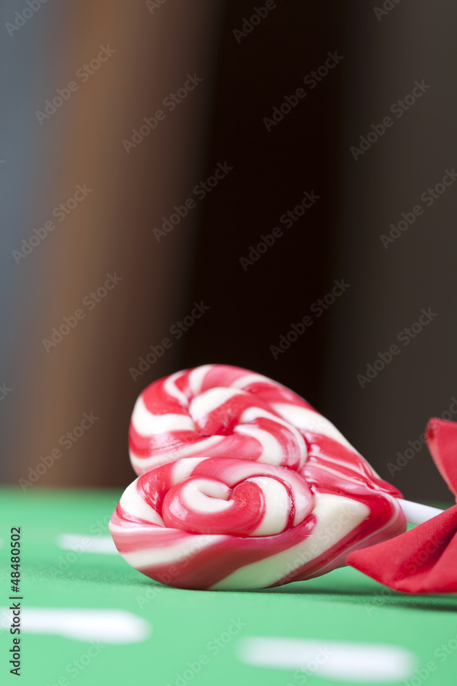 Macro shot of a heart shape candy Macro shot of a heart shape candy